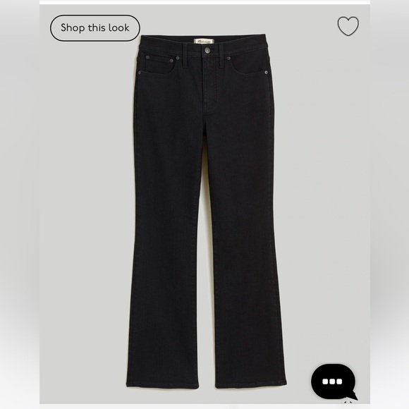 Madewell tall kick out crop jeans in black rinse wash - Picture 6 of 7